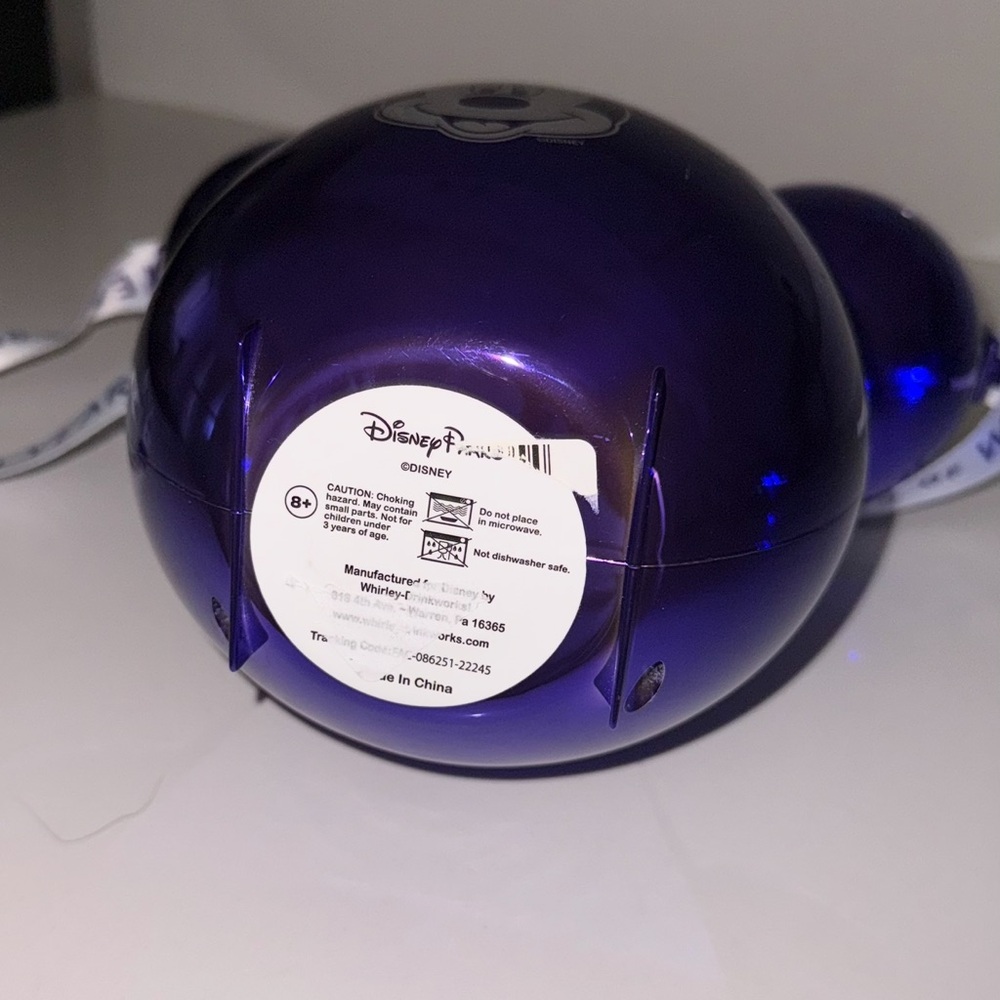 Disney Parks 100 Years of Wonder Metallic Purple Mickey Balloon Popcorn Bucket - Picture 2 of 4